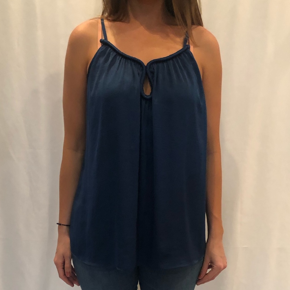 Blue, medium, sugarlips, sleeveless tank blouse